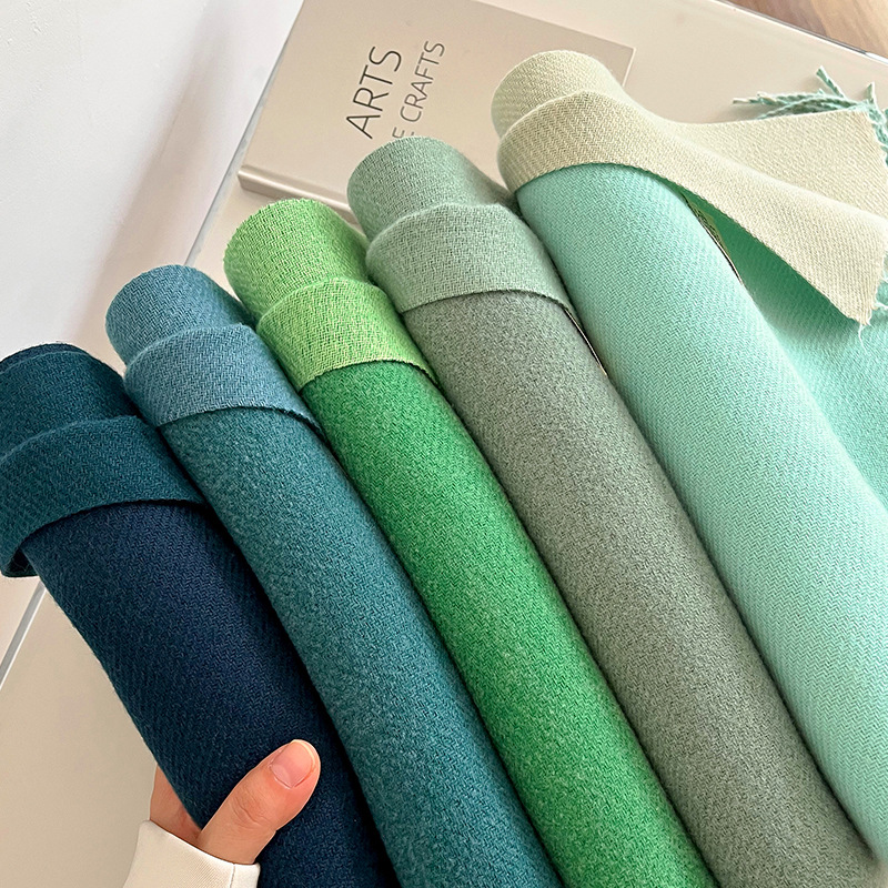 Cachecol premium de cashmere sintético dupla face para mulheres e homens - xale grande e macio para inverno em cores sólidas (68 x 200 cm)_voghion.com