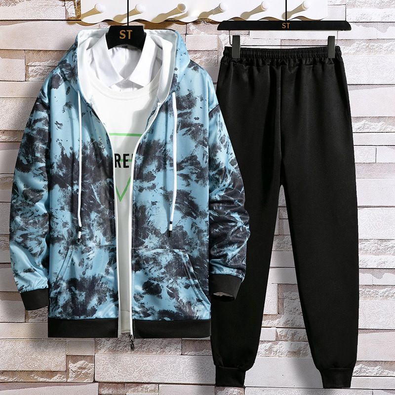 Îmbrăcăminte bărbătească leneșă cu mânecă lungă, literară și la modă, costum de temperament la modă, pulover popular, pantaloni_voghion.com