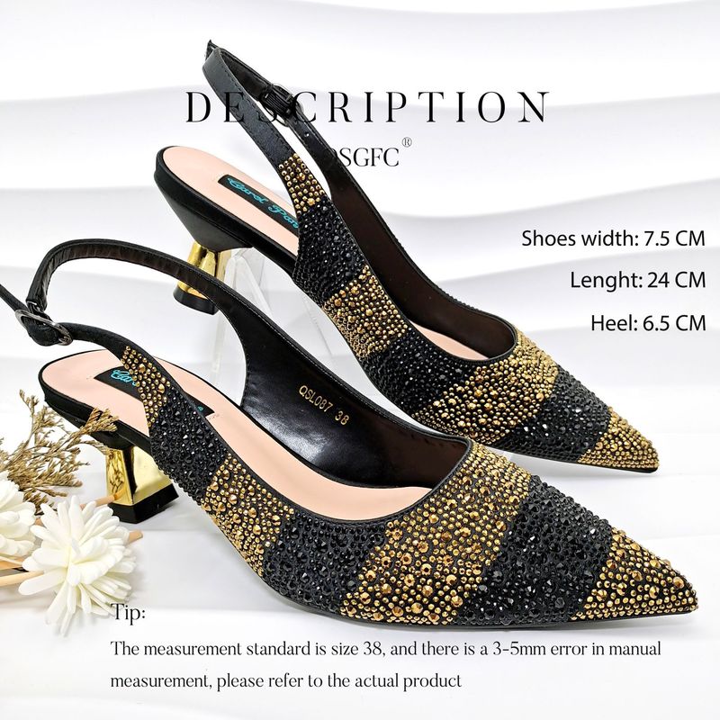 Scarpe da donna Strisce appuntite alla moda e semplici con squisita decorazione in strass, eleganti scarpe da donna e borse con tacchi alti_voghion.com