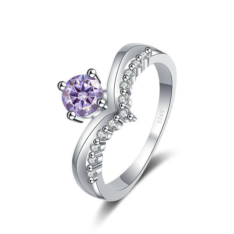 Tancise, nuovi anelli da donna in argento Sterling da 0,5 carati, a forma di corona, in moissanite, nero e rosa, gioiello nuziale con diamanti, regalo di Natale_voghion.com