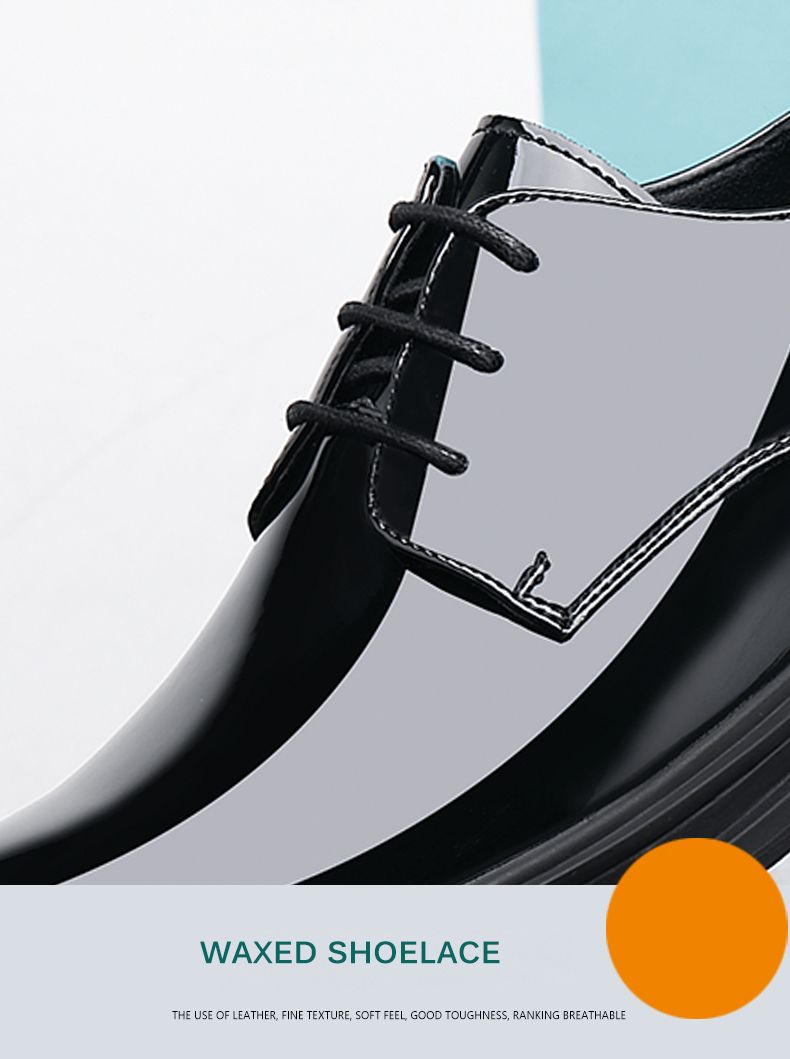 FUQIAO New 6/8 Cm Derby Patent Leather Height Raise Men Dress Formal Business Elevator Shoes Light Upper Material_voghion.com