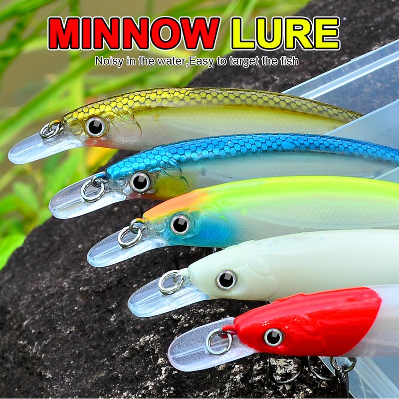 Submerged Lua 9cm 11cm Luminous Bionic Plastic Hard Fishing Bait Long Casting Floating Minnow_voghion.com