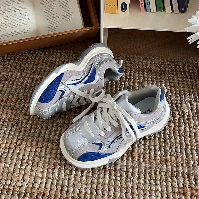 Paris Style Small Thick Soled Dad For Women New Spring Autumn Versatile Lightweight And Height Increasing Casual Shoes_voghion.com