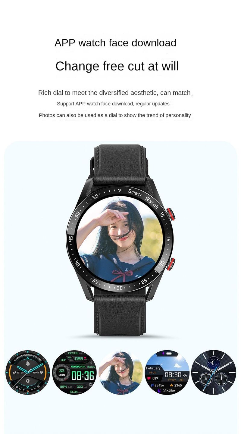 Smart Communication Wristband, 7-Day Long Battery Life, Waterproof, Heart Rate and Blood Pressure Monitoring, Compatible with iOS/Android_voghion.com