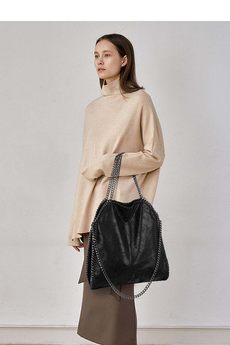 Sacs vintage neufs grand sac à bandoulière portable Stella Stack Chain pour femme, mode européenne et américaine, même style_voghion.com