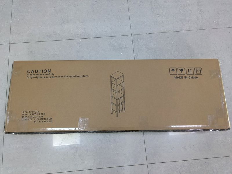 Schmaler Wäscheturm Aus Holz, Freistehender Schrank Mit 2 Schubladen, 40x30x160 Cm, Bianco_voghion.com