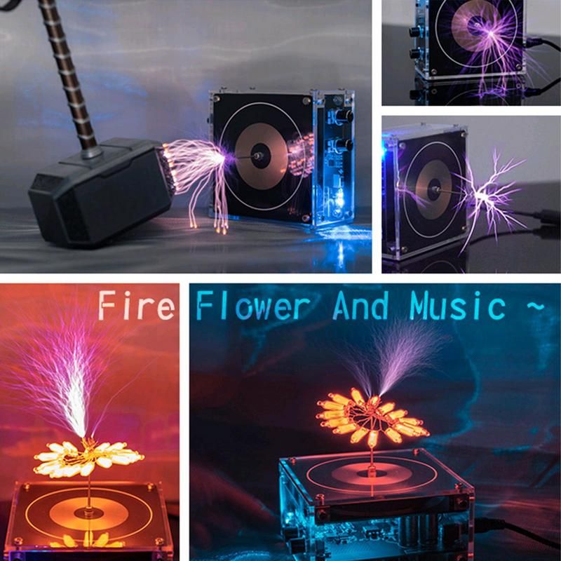 For Tesla Coil Speaker Bluetooths-compatible Music Wireless Touchable High Power Pulse Electric Arc Generator Artificial Lights_voghion.com