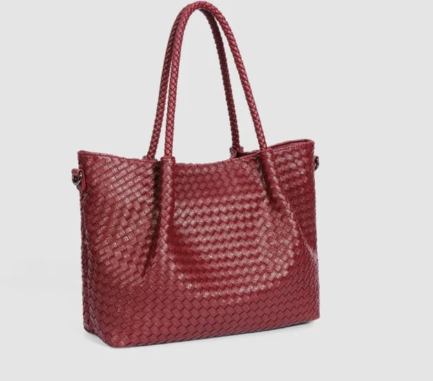 Borsa per la spesa portatile, alla moda e alla moda, grande capacità, intrecciata a mano, da portare sotto le ascelle, per pendolari, singola_voghion.com
