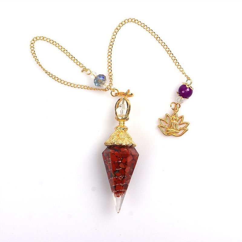 7-teiliges Set mit sechseckigen Kegelanhängern aus natürlichem Achatkristall – 2,5 Zoll buntes Kiesharz mit goldenen Akzenten für Yoga, Meditation und Chakra-Ausgleich_voghion.com