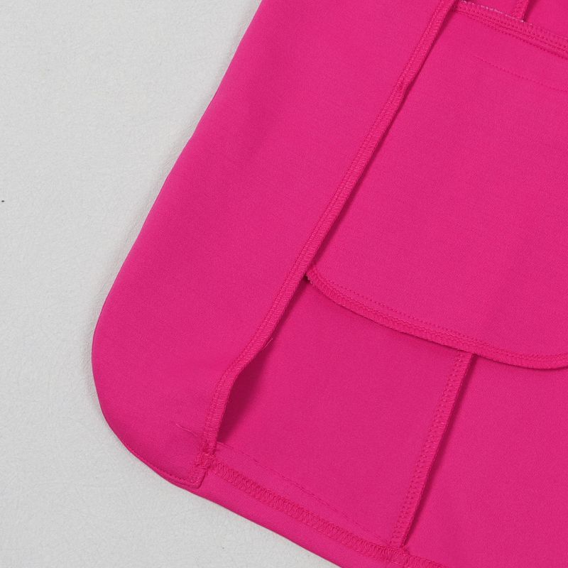 Traje de dos piezas ajustado de manga larga con perlas para mujer_voghion.com