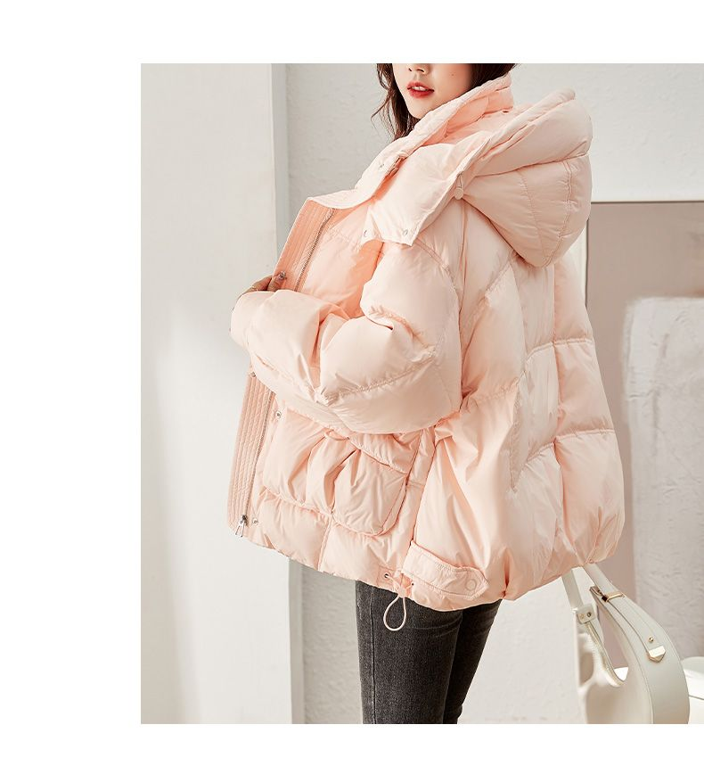 2023 Winter New Small Down Women's Short Loose And Thickened Hooded Warm Cotton Coat Trend_voghion.com