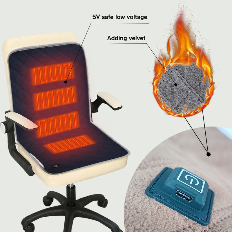 Tappetino riscaldante USB in grafene, cuscino riscaldante con controllo intelligente della temperatura per cuccia per animali domestici da esterno, coperta elettrica portatile_voghion.com
