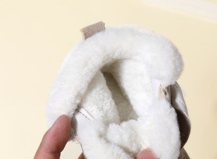 Neu Winter Schnee Stiefel Unisex Leder Nette Jungen Mädchen Warme Baumwolle Kinder Turnschuhe Weichen Boden_voghion.com