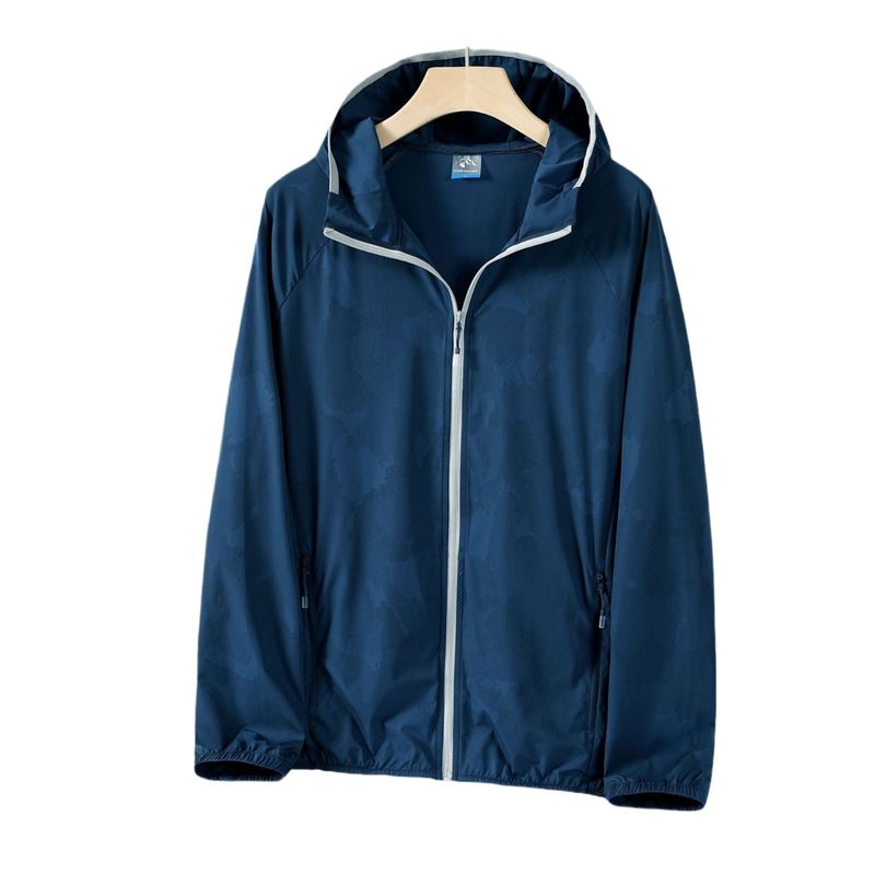 Clothing For Men, Summer Hooded Camouflage Skin Jacket, Outdoor Travel Sun Coat, UV Protection Fishing Jacket_voghion.com