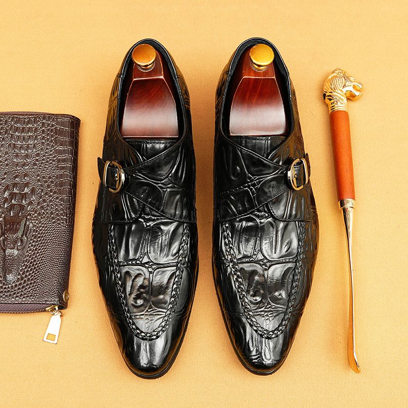 Mönch Liederschuhe Männer Lieder Kleed Männerschuhe Trend Männer Slip-on Business Casual Schuhe Plus Size Liederschuhe_voghion.com