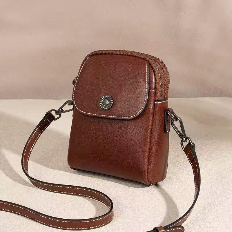 Borsa a tracolla piccola in vera pelle 2025, nuova, versatile, verticale, multistrato, alla moda, per telefono di fascia alta._voghion.com