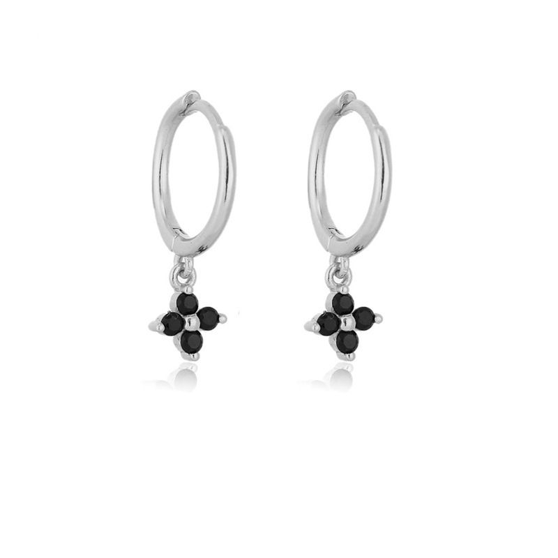 Geometric Floral Inlaid Diamond INS Trendy Elegant Ear Clips French Style Multicolor Zircon Earrings For Women_voghion.com