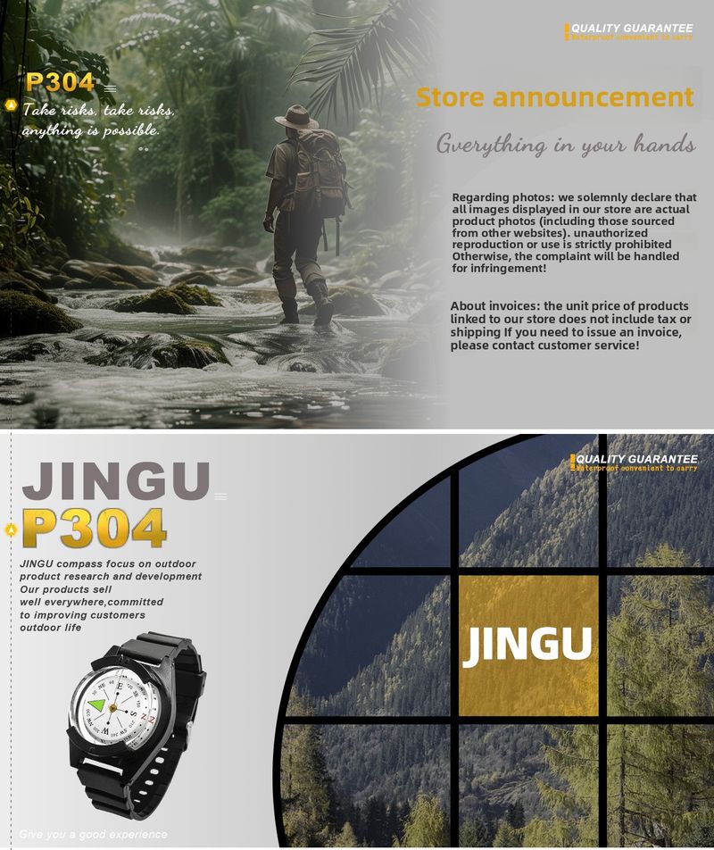 Wrist Watch Teaching Aids North Gift Compass Portable Waterproof High Precision In Stock_voghion.com