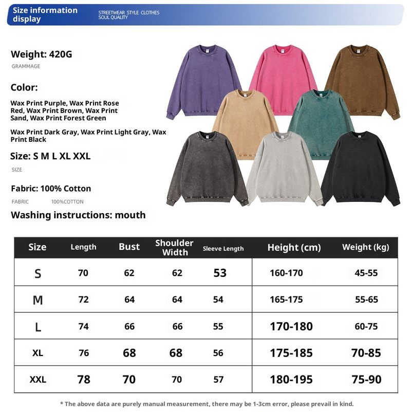 001 2025 Herfst Winter Nieuw Geverfde Vintage Dunne Ronde Hals Sweatpants Set Trendy Merk Gewassen Sweatshirt En Broek_voghion.com