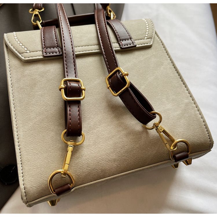 Fashion Color-Block Women's 2025 New Stylish Versatile Student Travel Small Multifunctional Backpack_voghion.com