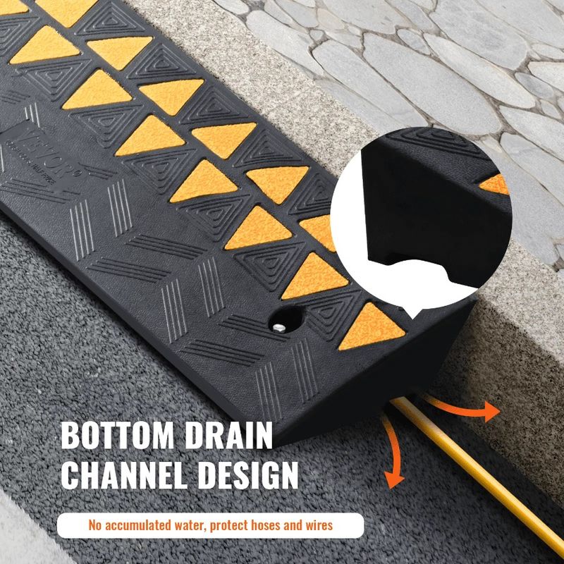 Curb Ramp Rubber Rise 10 Driveway Curb Duty Ramp 39.4 Rubber Heavy Sidewalk For For Curb 3.7 Ramp Width 15T Height Ramp Length_voghion.com