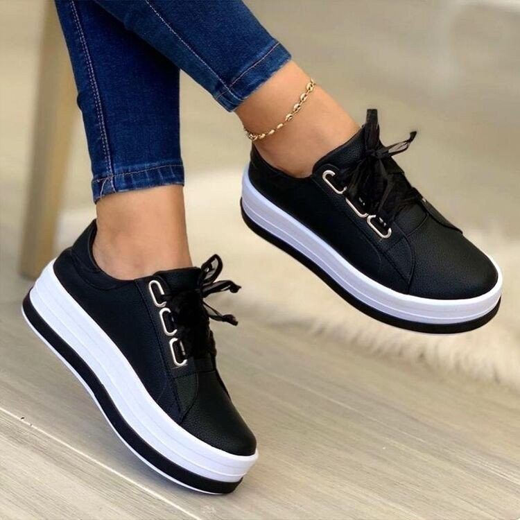 Neue runde kopf dicke sohle casual gummi schuhe der einzelnen schuhe_voghion.com
