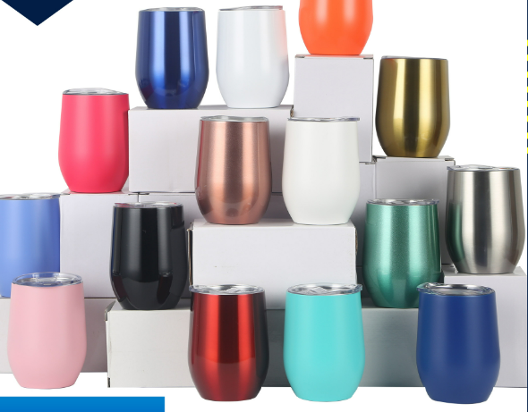 Swig Äggkopp Rödvinskopp Logotyp utskrift Dubbellager Big Belly Water Cup 12oz rostfritt stål isoleringskopp Äggskalskopp_voghion.com