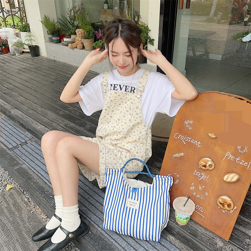 Gepäck Geprägte Cartoon-Canvas-Tasche für Damen, große Kapazität, Handhandtasche zum Einkaufen zur Arbeit, Pendeltasche_voghion.com