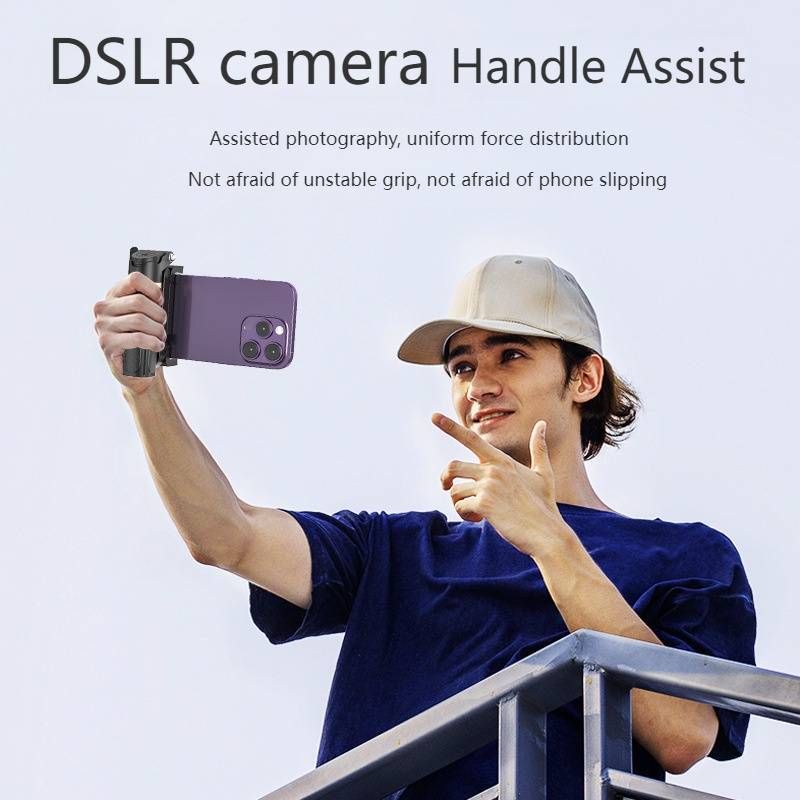 Bastão de selfie ultracompacto com controle remoto Bluetooth e tripé - ajustável em 720°, antivibração integrado e luz de preenchimento duplo para viagens_voghion.com