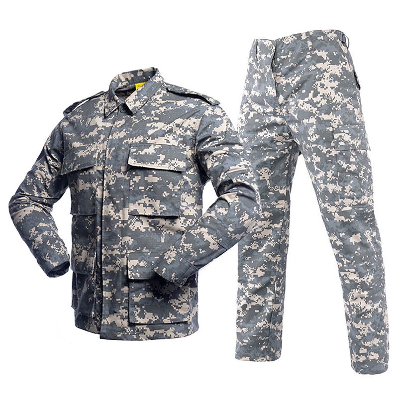 Military Tactical Camo Uniform Set - Durable Outdoor Combat Training Suit For Men & Women - Multi-Terrain Camouflage_voghion.com