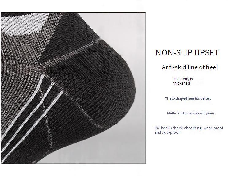 Chaussettes de ski professionnelles pour hommes et femmes - Chaussettes thermiques montantes respirantes avec semelle antidérapante et coussinée pour le snowboard et les sports d'hiver_voghion.com