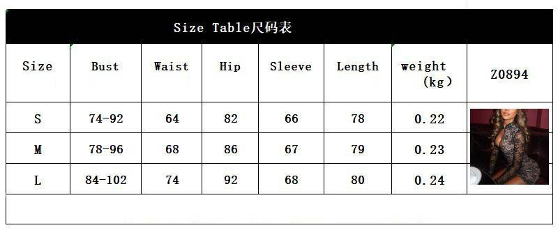 Elegantes, figurbetontes Langarmkleid mit Spitzeneinsatz für Damen, sexy Partykleid, Schwarz, S/M/L, Polyester-Stretchmaterial, bequem_voghion.com