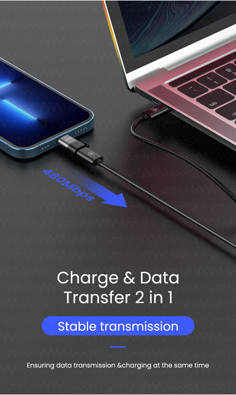 Typ C USB zu 8-Pin OTG Adapter Für iPhone 13 12 11 Pro Max XR 2A Schnelle lade Datenkabel Konverter Für Kopfhörer U Disk harging_voghion.com