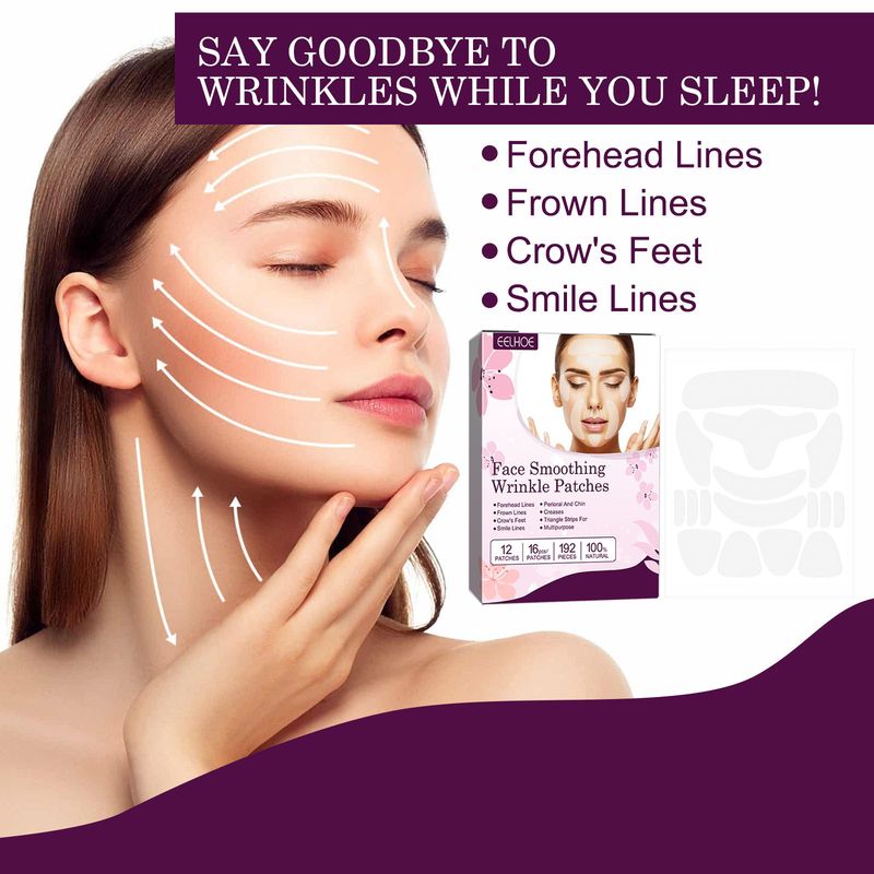 Il cerotto antirughe liscio per il viso EELHOE schiarisce solleva titoli, angoli, linee sottili, antirughe, rassoda la pelle_voghion.com