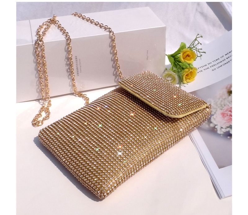 Abendtaschen Diamantbesetzte Handytasche Damen-Umhängetasche Kette Umhängetasche Advanced Sense Vertikale kleine Abendtasche_voghion.com