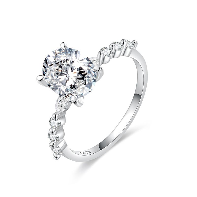 Women's Jewelry S925 Sterling Silver Zircon Ring Elegant Minimalist Stackable Band For Everyday Wear Or Special Occasions Personality Jewelry_voghion.com