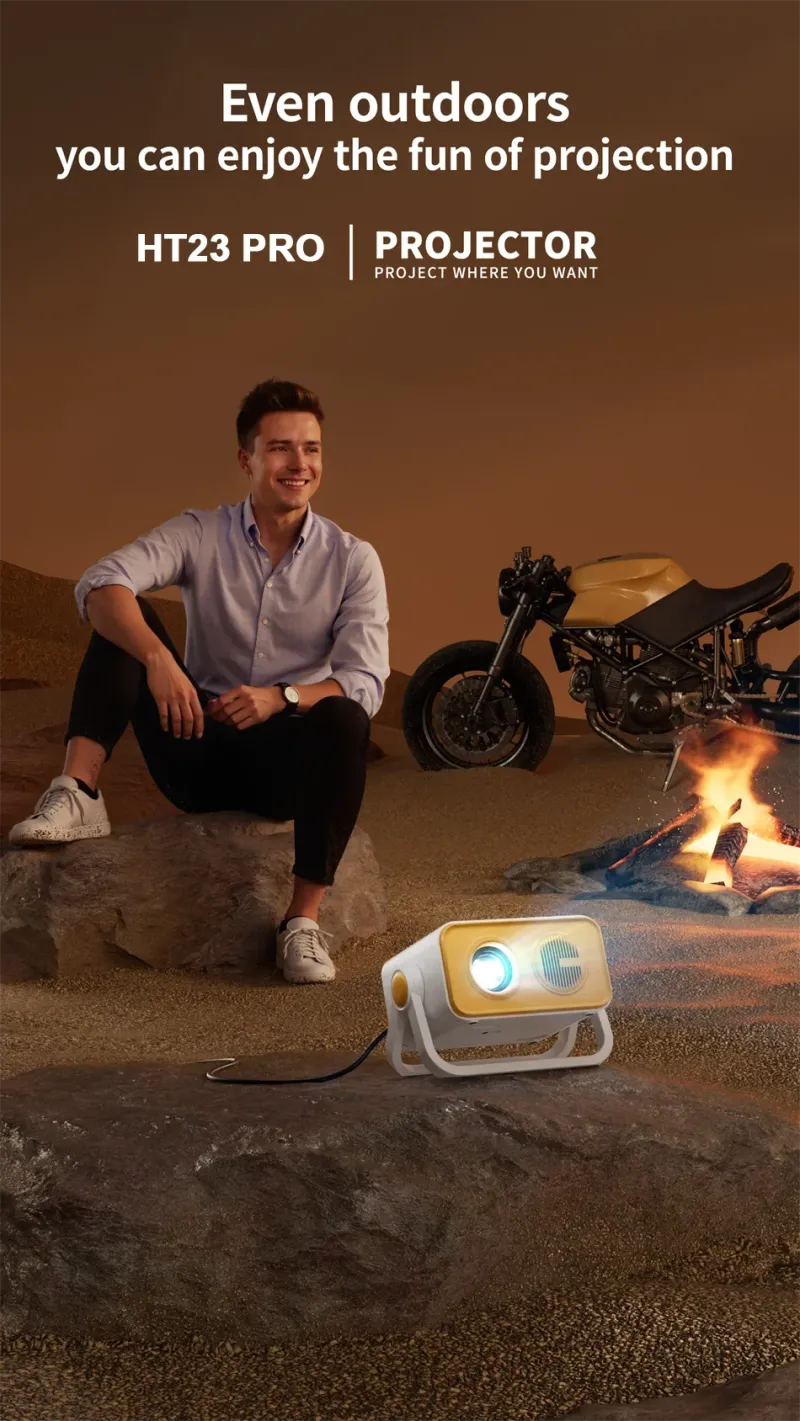 650ANSI HT23 PRO 4K Native Portable Projector 1080P Auto Focus Keystone Correction Android 13 BT5.2 WIFI 6 Home Cinema_voghion.com