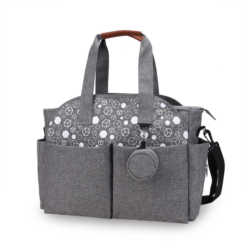 Borsa a tracolla portatile per mamma, stampata con motivo geometrico, borsa per ciuccio, da viaggio, impermeabile, per separare pannolini asciutti e bagnati_voghion.com