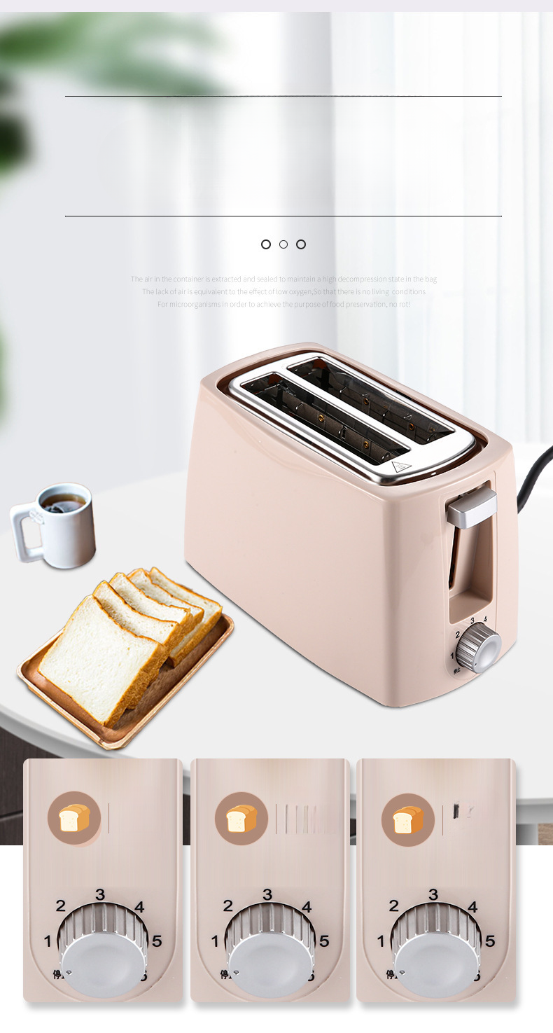 Breakfast Home Wide Slot Toast Small Fully Automatic Sandwich 2-piece Heating Toaster_voghion.com