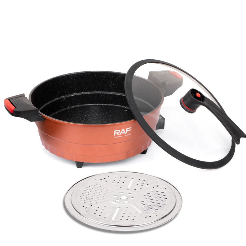 RAF Hot-Selling Household Multi-Functional 8L Simple Frying Pan Hot Steaming And All-in-One Instant Noodle Electric_voghion.com