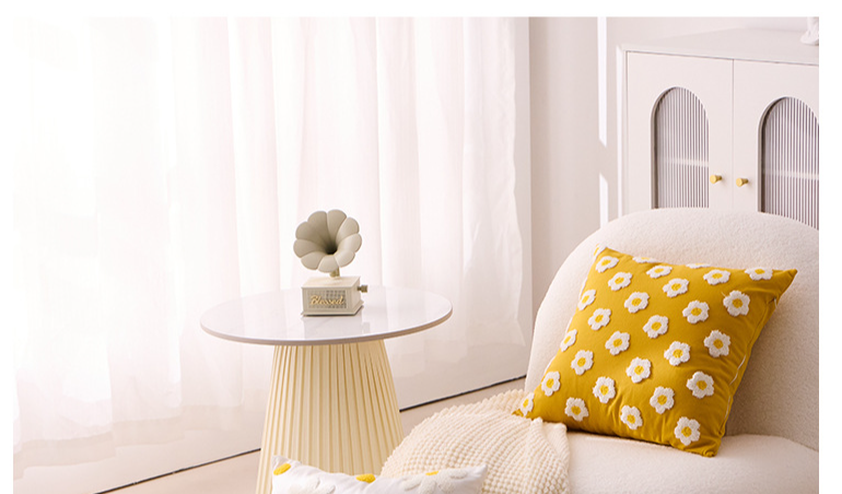 New Daisy Towel Embroidered Pillowcase Bedside Cushion Sofa Car Living Room Pillow Back Waist Can Include Core_voghion.com