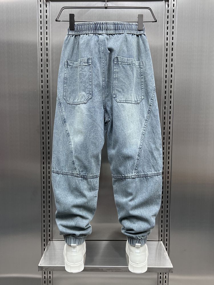 Sommer Neue Leggings Jeans Für Männer Marke Lose Übergroße Koreanische Version Trendy Slim Fit Kleine Bein 9-zoll Harlan Hosen_voghion.com