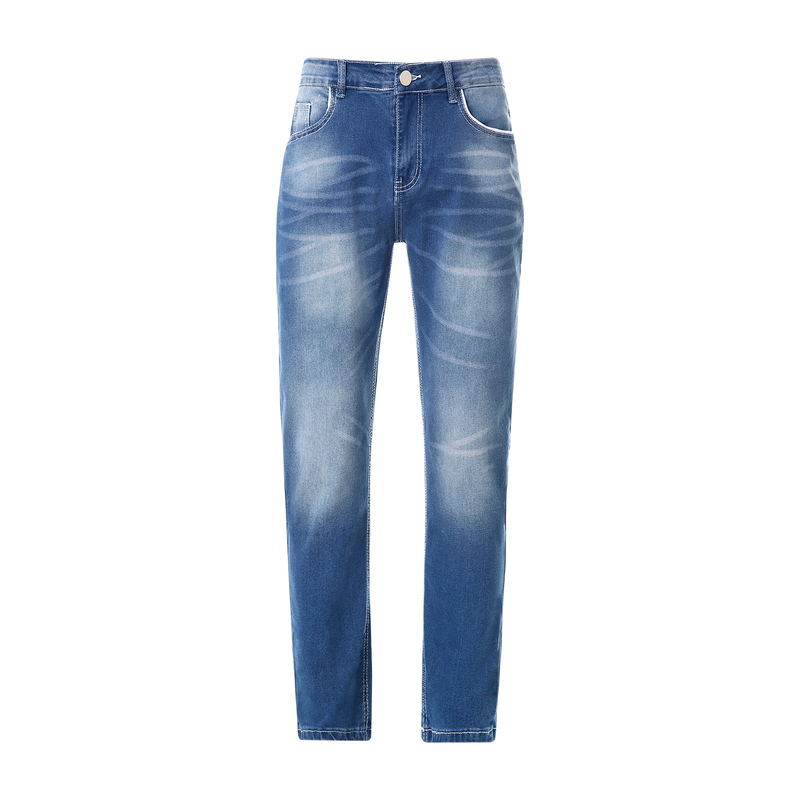 Männer Solide Stretch Gerade Jeans Männer Schnurrbart Effekt Taschen Denim Cargo Hosen Beiläufige Lose Pantalones Hombre Hosen_voghion.com