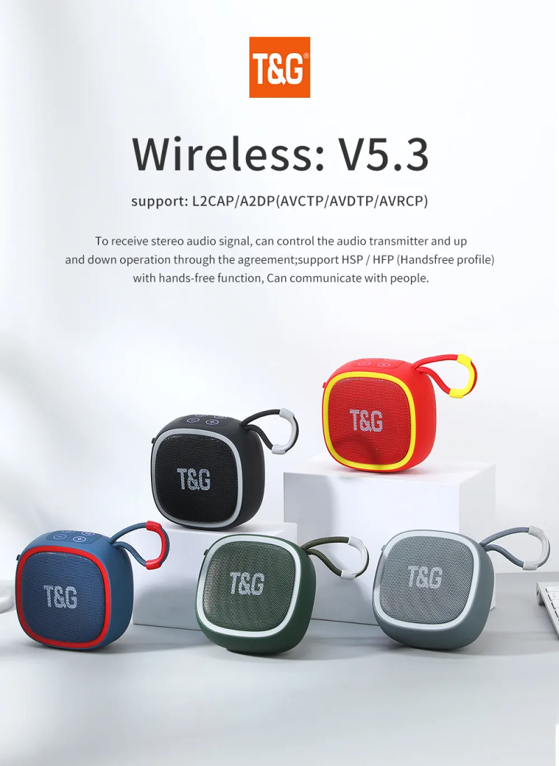 TG659 Mini Trådlös Kraftfull Bluetooth-högtalare TWS Bluetooth 5.3 Ljudbox HIFI-högtalarstöd TF-kortradio_voghion.com