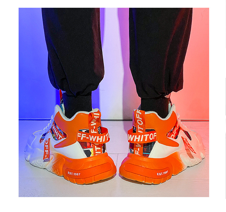 A j kinderherenschoenen co-branded zwart-witte panda a j1 herfst en winter grote jongens studenten hoge boardschoenen_voghion.com