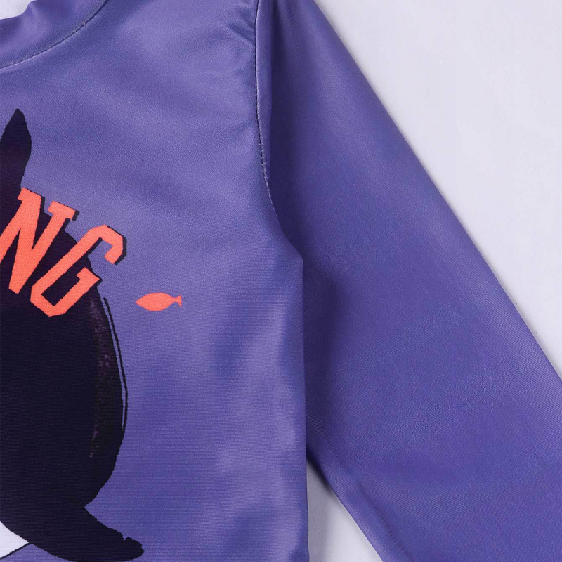 Mother&Kids Conjunto de bañador para niña de dos piezas con estampado de tiburones_voghion.com