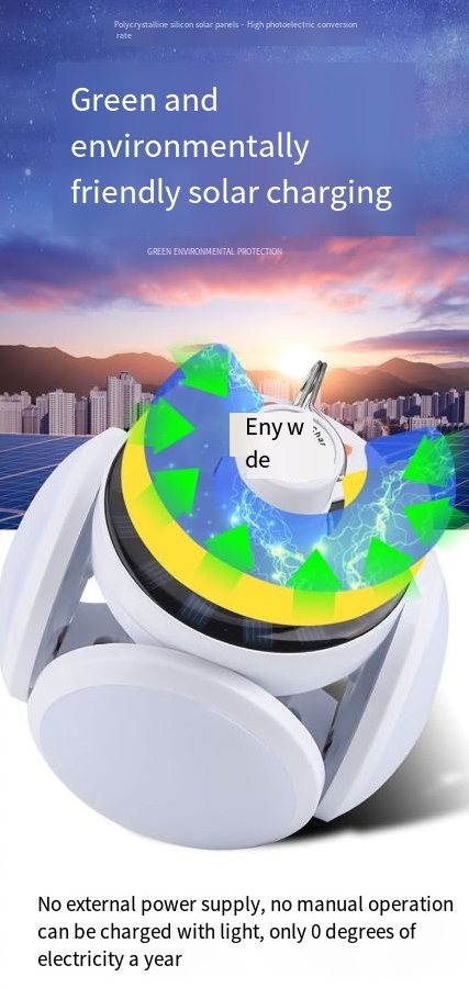 Światło do piłki nożnej LED o wysokiej jasności, wiszące, składane, kempingowe, zdalnie sterowane, składane światło do piłki nożnej na energię słoneczną_voghion.com