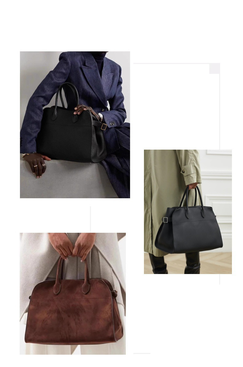 Borsa tote Margaux15 in pelle scamosciata, grande capacità, semplice borsa tote da pendolare_voghion.com