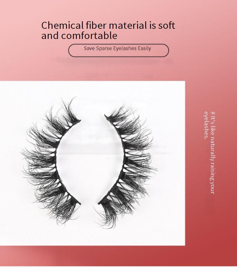 False Eyelashes 10 Pairs Of False Eyelashes, A Whole Cluster Of Natural Thick Curly Eyelashes, 10 Pairs Of 5D Fluffy Black Stalks_voghion.com
