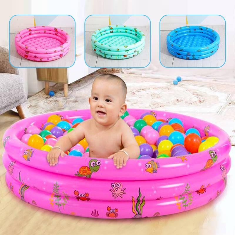 Inflatable Kids Pool Thickened Round Foldable Baby Swimming Pool For Indoor Outdoor Use Multi Functional As Ball Pit Or Water Play_voghion.com